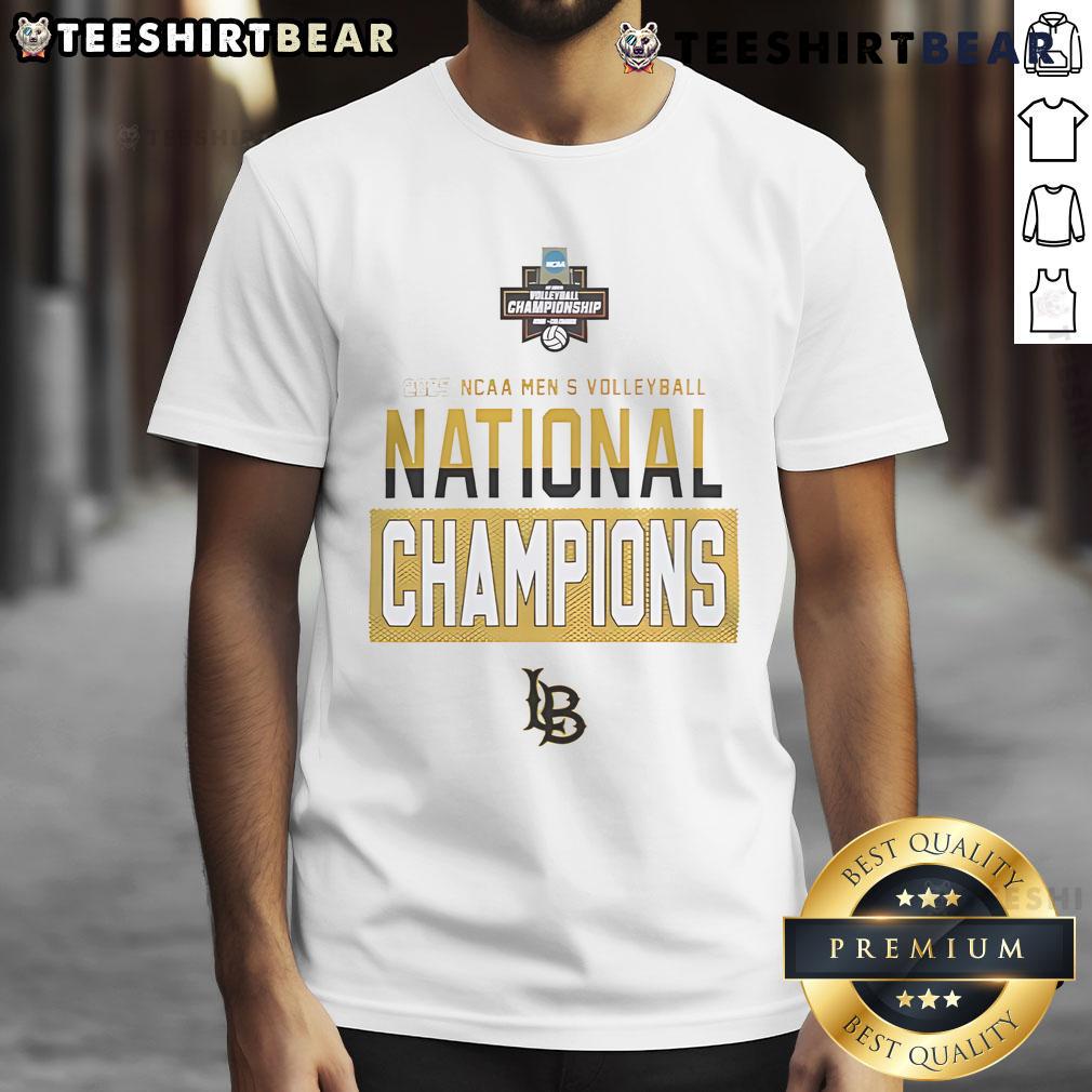Nice Long Beach State NCAA Men's Volleyball 2025 National Champions T-Shirt showcasing team pride and championship victory.