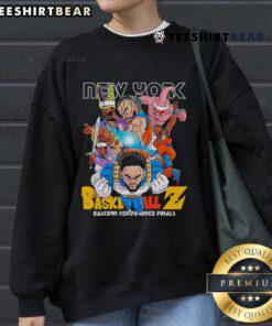Nice New York Basketball Eastern Conference Finals Dragon Ball Sweatshirt featuring vibrant graphics and a sporty design.