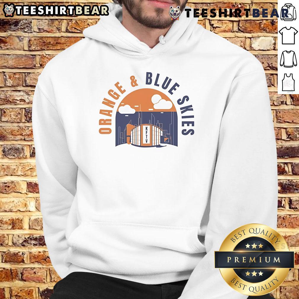 Stylish Nice New York Knicks orange and blue skies hoodie displayed against a vibrant background, perfect for fans.