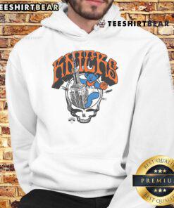 Nice New York Knicks X Grateful Dead Skull Hoodie featuring vibrant graphics, perfect for fans and collectors.