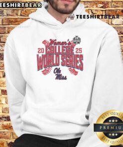 Nice Ole Miss Rebels 2025 NCAA Softball Women's College World Series hoodie in navy blue, perfect for fans and athletes.