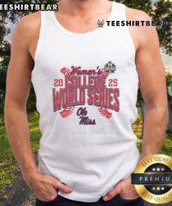 Nice Ole Miss Rebels 2025 NCAA Softball Women's College World Series tank top in red, perfect for fans and athletes.