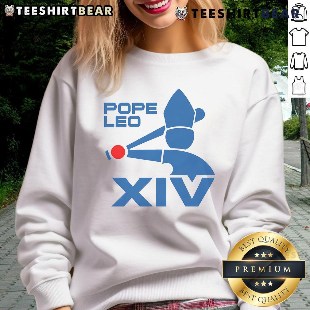 Stylish Nice Pope Leo XIV baseball logo sweatshirt featuring vibrant colors and a modern design for fans.