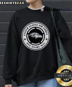 Alt Text: Nice Ravens United States Air Force Military Appreciation Night Sweatshirt featuring a stylish design and logo.