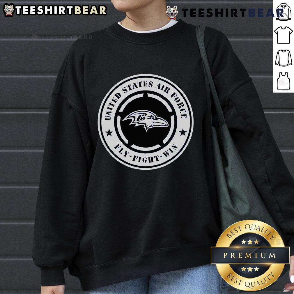 Alt Text: Nice Ravens United States Air Force Military Appreciation Night Sweatshirt featuring a stylish design and logo.