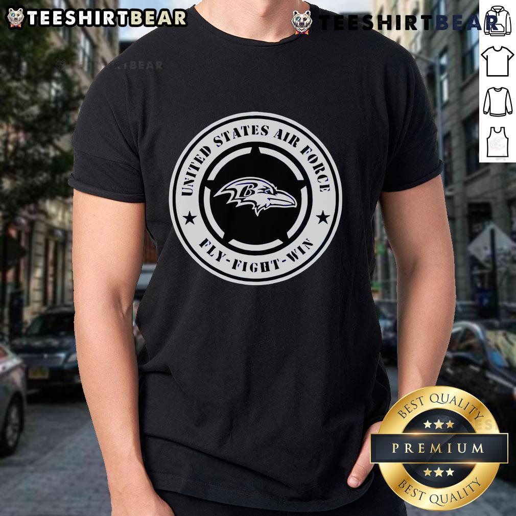 Nice Ravens United States Air Force Military Appreciation Night T-Shirt featuring bold graphics and patriotic colors.
