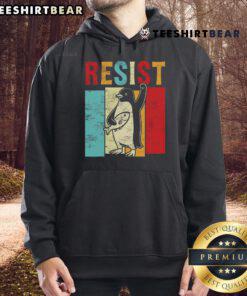 Nice Resist Resistance Penguin USA activism freedom protest hoodie showcasing vibrant design and strong message.