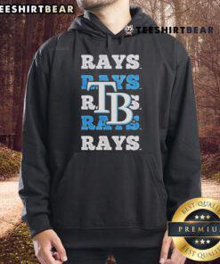 Stylish Nice Tampa Bay Rays logo repeat hoodie design, perfect for fans showcasing team spirit and comfort.