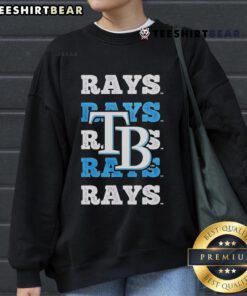 Nice Tampa Bay Rays logo repeat sweatshirt featuring a stylish design for fans of the MLB team.