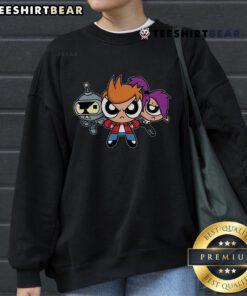 Nice The Planetpuff Express Futurama Sweatshirt featuring vibrant colors and iconic Futurama characters.