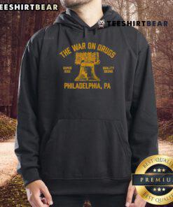 Stylish Philadelphia hoodie featuring 'Nice The War On Drugs' design, perfect for fans of high-quality sound and music.