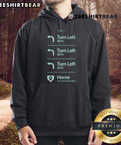 Rotowear hoodie featuring 'Nice Turn Left, Go Home, You Have Arrived Safely' design, perfect for cozy, casual wear.