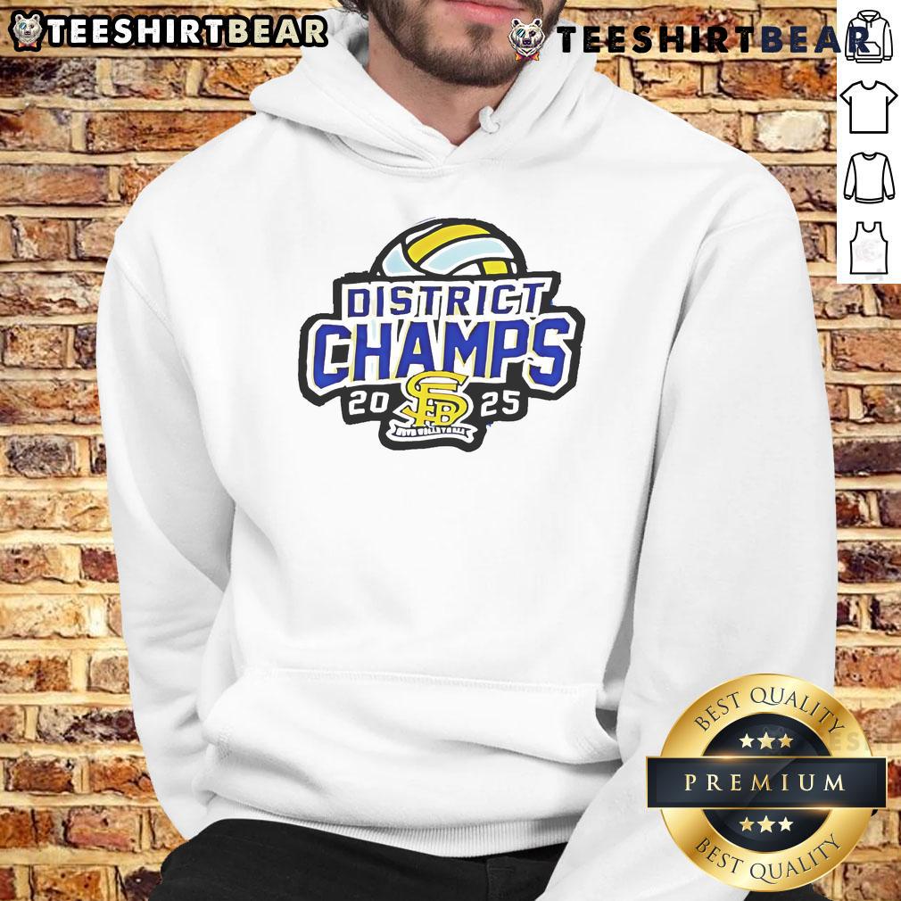 Nice Volleyball District Championship 2025 hoodie featuring team colors and logo, perfect for fans and players.