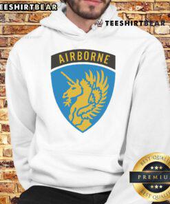 Alt Text: Official 1943 WWII US Airborne Lucky 13 Airborne Hoodie featuring vintage design and military-style graphics.
