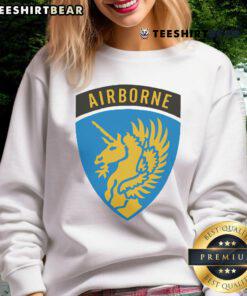 Official 1943 WWII US Airborne 'Lucky 13' sweatshirt showcasing vintage military style and airborne pride.