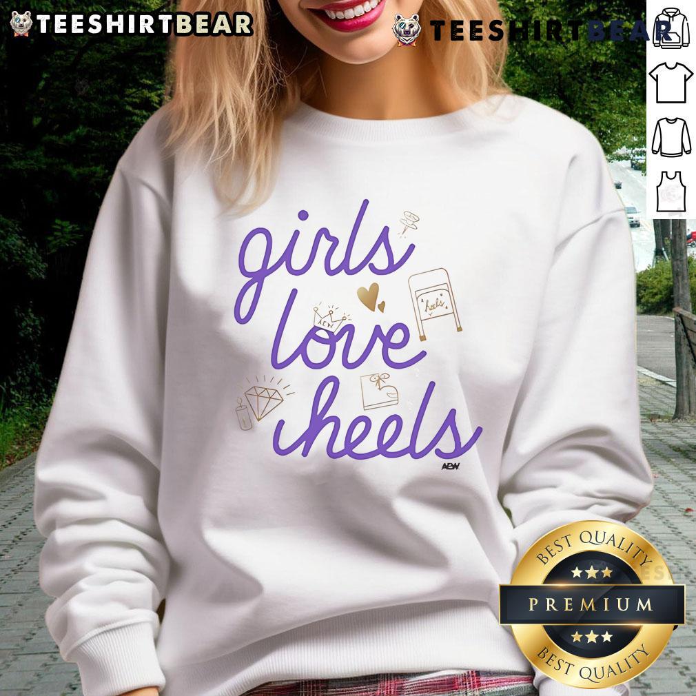 Official AEW Heels sweatshirt featuring stylish design for girls who love heels, perfect for wrestling fans and fashion lovers.
