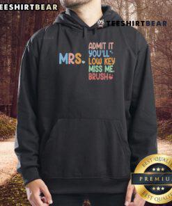 Official Admit It You Will Low Key Miss Me Bruh Hoodie in vibrant colors, perfect for casual streetwear style.