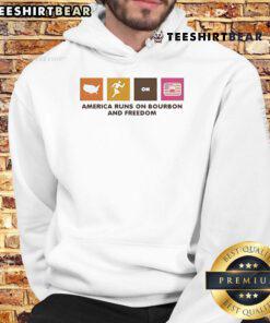 Official America Runs On Bourbon And Freedom Hoodie featuring a stylish design celebrating American spirit and culture.