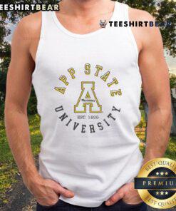Official Appalachian State Mountaineers Circle Vintage Tank Top featuring a classic design for fans and athletes.