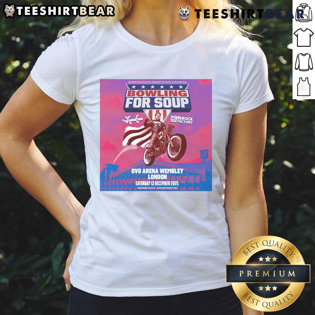 Official Bowling for Soup London Tour 2025 Motor Ladies Tee at OVO Arena on December 13, 2025.