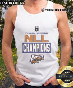 Alt Text: Buffalo Bandits 2025 NLL Cup Champions tank top featuring official logo, perfect for fans and lacrosse enthusiasts.