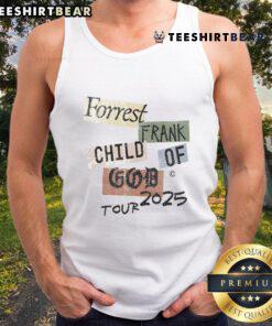 Child of God Tour 2025 tank top in color block design featuring Forrest Frank, perfect for fans and stylish casual wear.