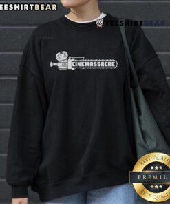 Alt Text: Official Cinemassacre logo on a Retroware sweatshirt, showcasing a stylish and nostalgic design for fans.