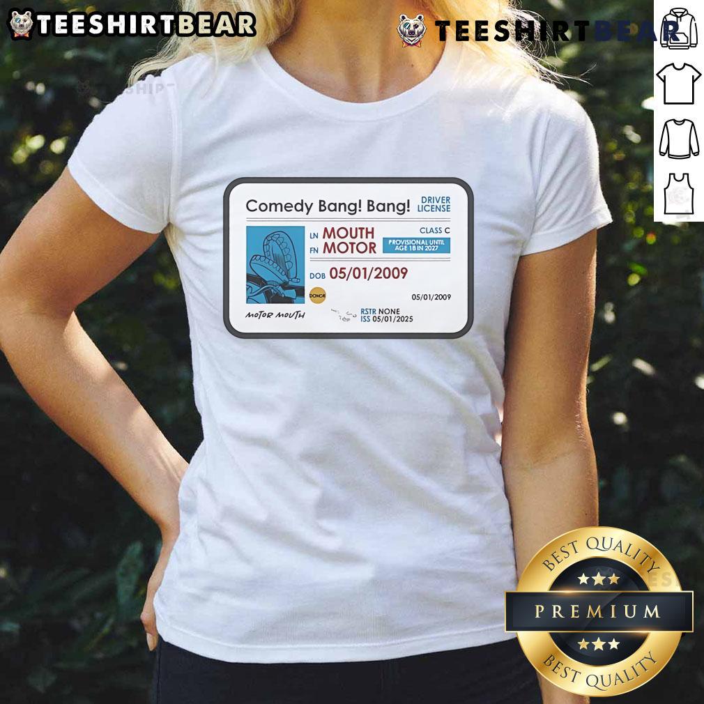 Official Comedy Bang Bang Sweet 16 Ladies Tee featuring vibrant graphics and a stylish design for fans of the show.