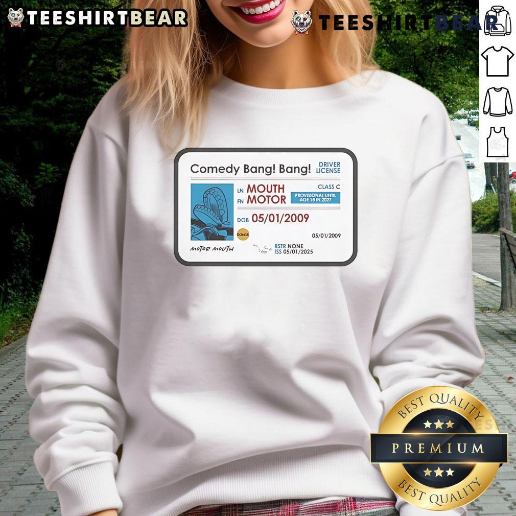 Alt Text: Official Comedy Bang Bang Sweet 16 Sweatshirt featuring vibrant colors and unique design for fans of the show.