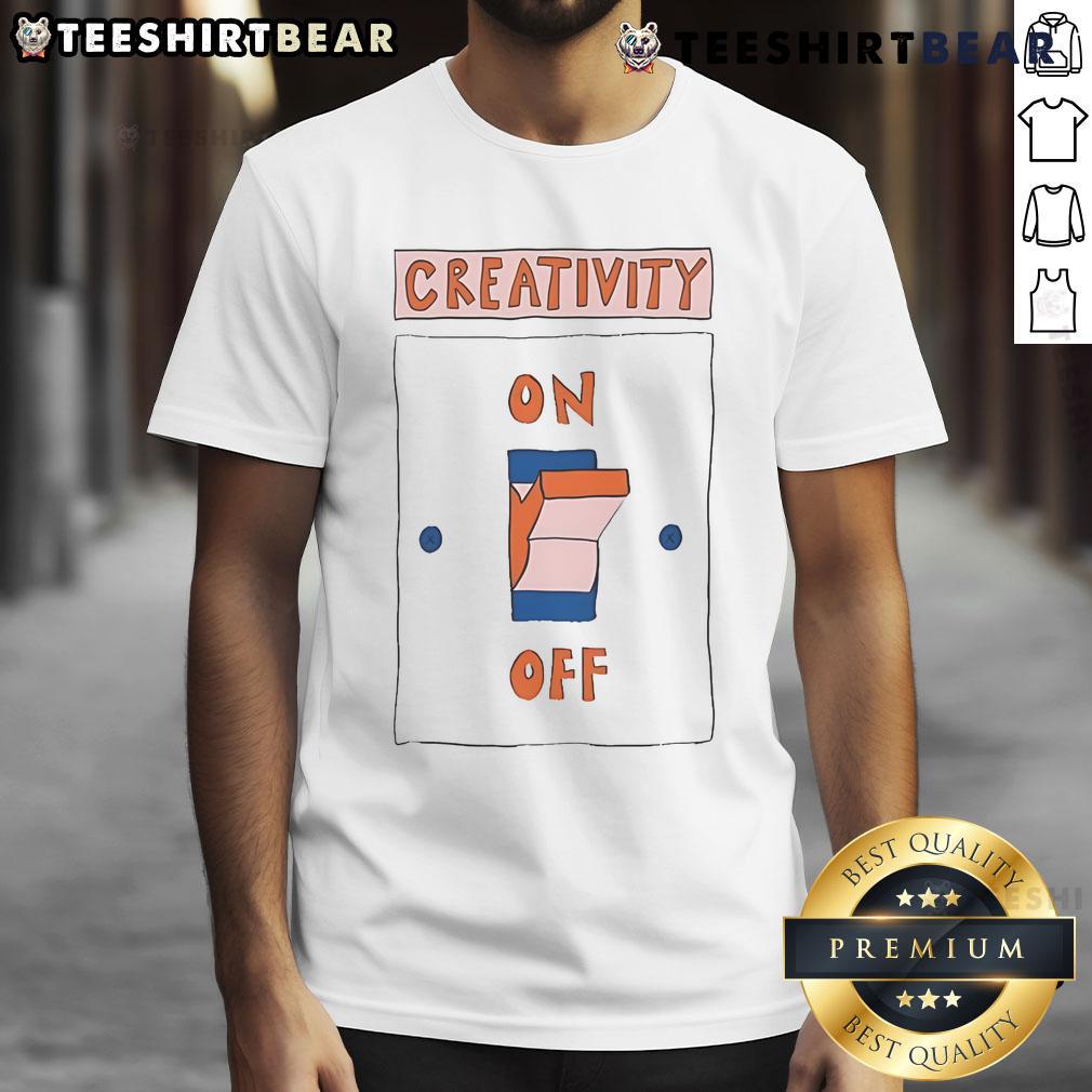 Alt Text: Official Creativity Wituka On Off T-Shirt featuring a stylish design, perfect for casual wear and art enthusiasts.