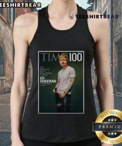 Ed Sheeran wearing a tank top from the TIME 100 Most Influential People of 2025 issue, April 28 edition.