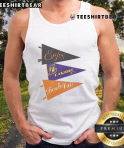 Alt Text: Official Enjoy Basketball X Los Angeles Lakers tank top from the Hoop Enthusiast Capsule Collection, showcasing team pride.