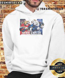 Official Florida Panthers vs Toronto Maple Leafs 2025 Eastern Conference hoodie showcasing team logos and vibrant colors.