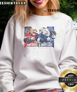 Official Florida Panthers vs Toronto Maple Leafs 2025 sweatshirt featuring team logos for Eastern Conference matchups.