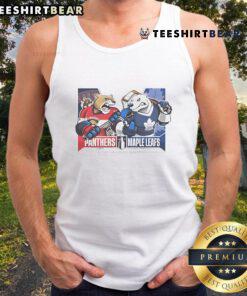 Florida Panthers vs Toronto Maple Leafs 2025 Eastern Conference 2nd Round matchup tank top design featuring team logos.