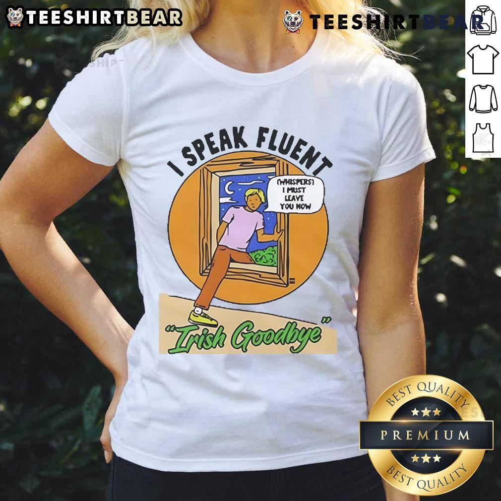 Official I Speak Fluent Irish Goodbye Ivory Ladies Tee featuring a stylish design, perfect for expressing Irish pride.