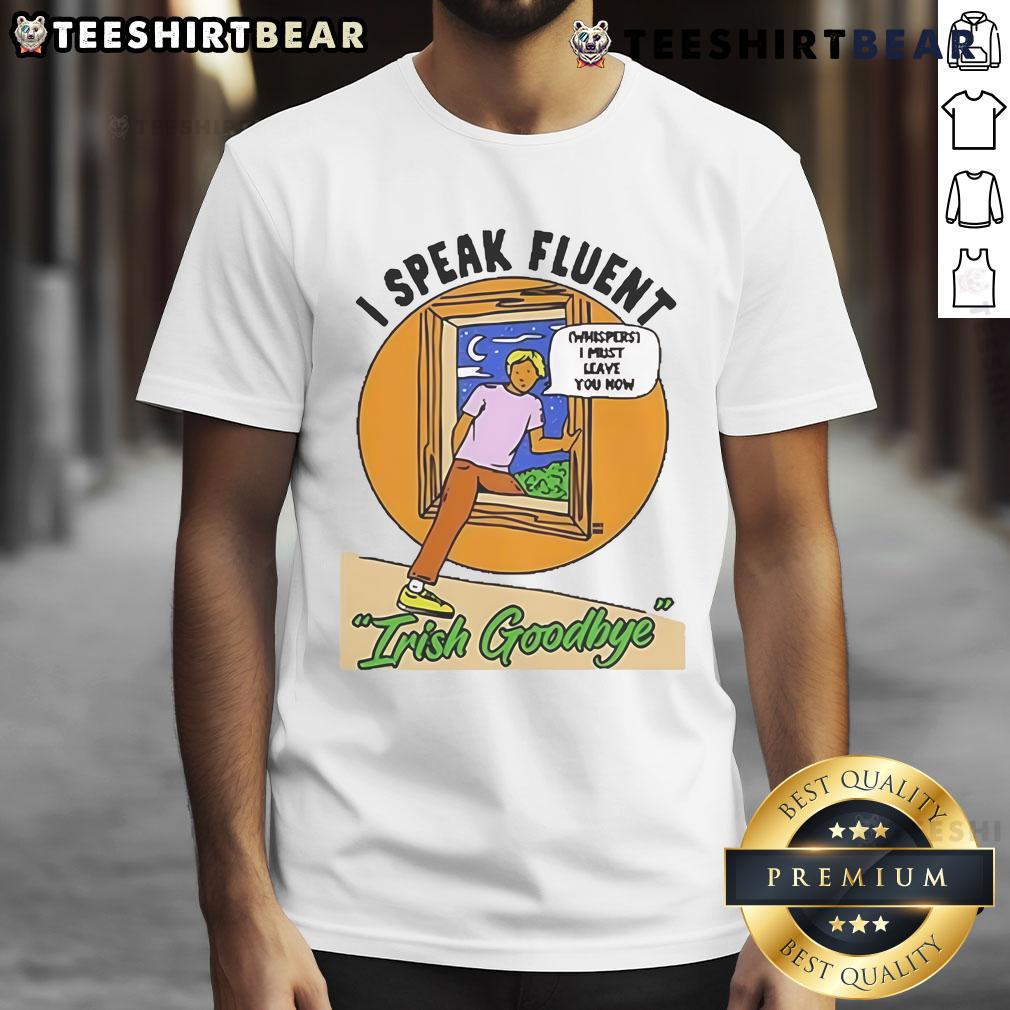 Alt Text: Official I Speak Fluent Irish Goodbye Ivory T-Shirt featuring stylish design, perfect for language lovers and casual wear.
