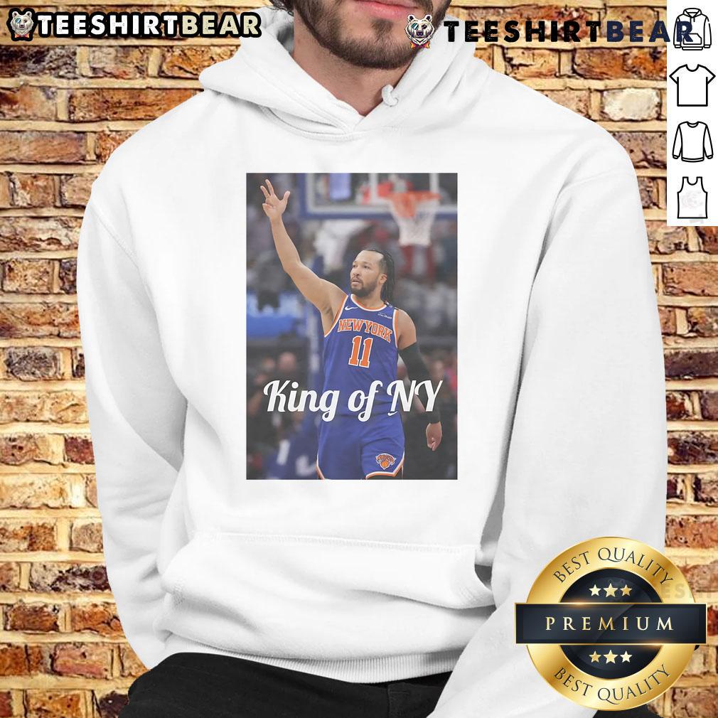 Alt Text: Official Jalen Brunson King of NY 2025 Hoodie featuring a stylish design ideal for fans and basketball enthusiasts.