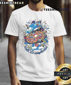 Alt Text: Official Kurzgesagt Well It's Complicated T-Shirt featuring colorful design and unique graphics for science enthusiasts.