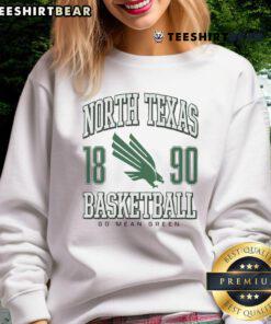 Official North Texas Mean Green basketball sweatshirt in green with logo, perfect for fans and athletes.