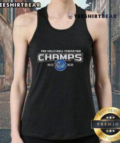 Alt Text: Official Orlando Valkyries 2025 Pro Volleyball Federation Champions tank top showcasing team pride and athletic style.
