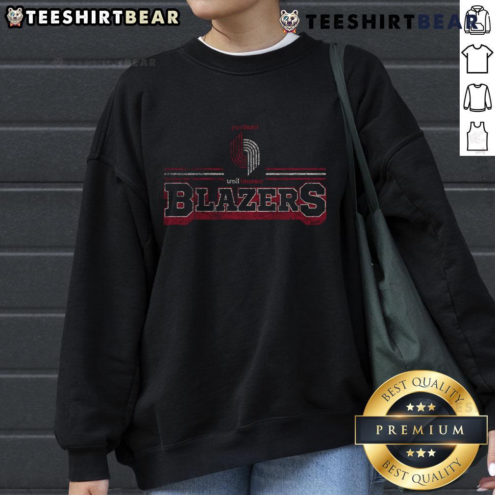 Official Portland Trail Blazers Fan Banner Sweatshirt featuring team colors and logo, perfect for game day attire.