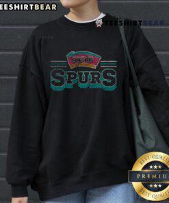 Official San Antonio Spurs fan banner sweatshirt featuring team colors and logo, perfect for game day style.