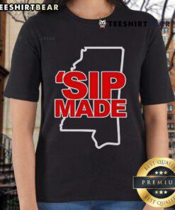 Alt Text: Official Sip Made Map Kelvin Bolden Ole Miss Rebels Ladies Tee showcasing vibrant design and team spirit.