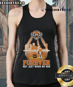 Official Snoopy and Charlie Brown tank top featuring Wests Tigers and The Peanuts Forever design for fans.