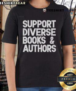 Official Support Diverse Books and Authors Ladies Tee featuring vibrant design celebrating inclusivity in literature.