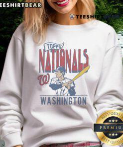 Original MLB X Topps Washington Nationals sweatshirt featuring team logo and stylish design for fans.
