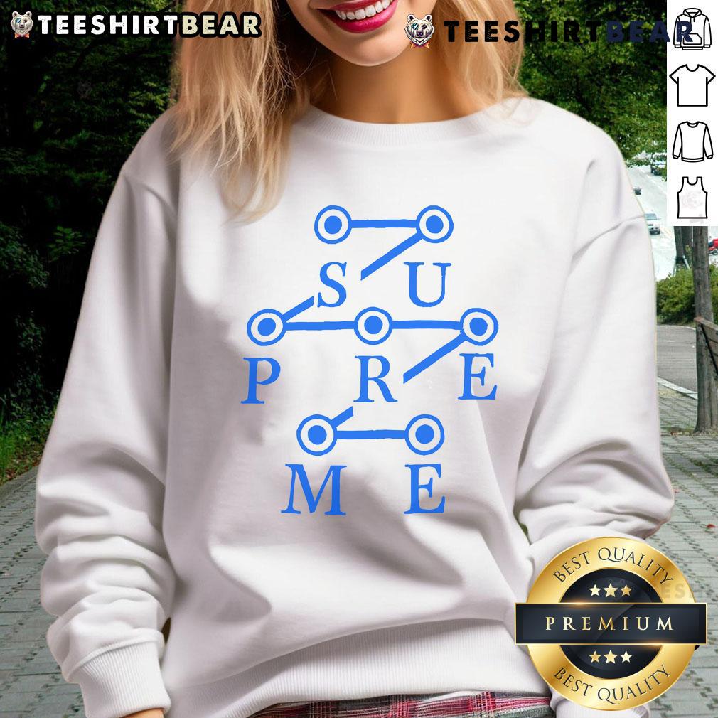 Original Su Pre Me sweatshirt in vibrant colors, featuring a trendy design perfect for casual streetwear style.