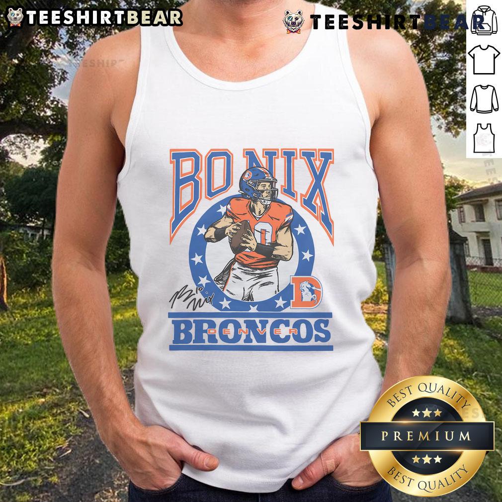 Premium Broncos Bo Nix Signature Tank Top featuring bold graphics and comfortable fit for fans and athletes.