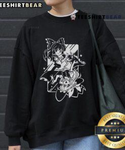 Pretty Touhou Am I Dreaming sweatshirt featuring Reimu Hakurei and Marisa Kirisame, perfect for fans of the series.